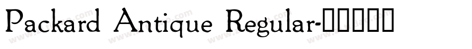 Packard Antique Regular字体转换